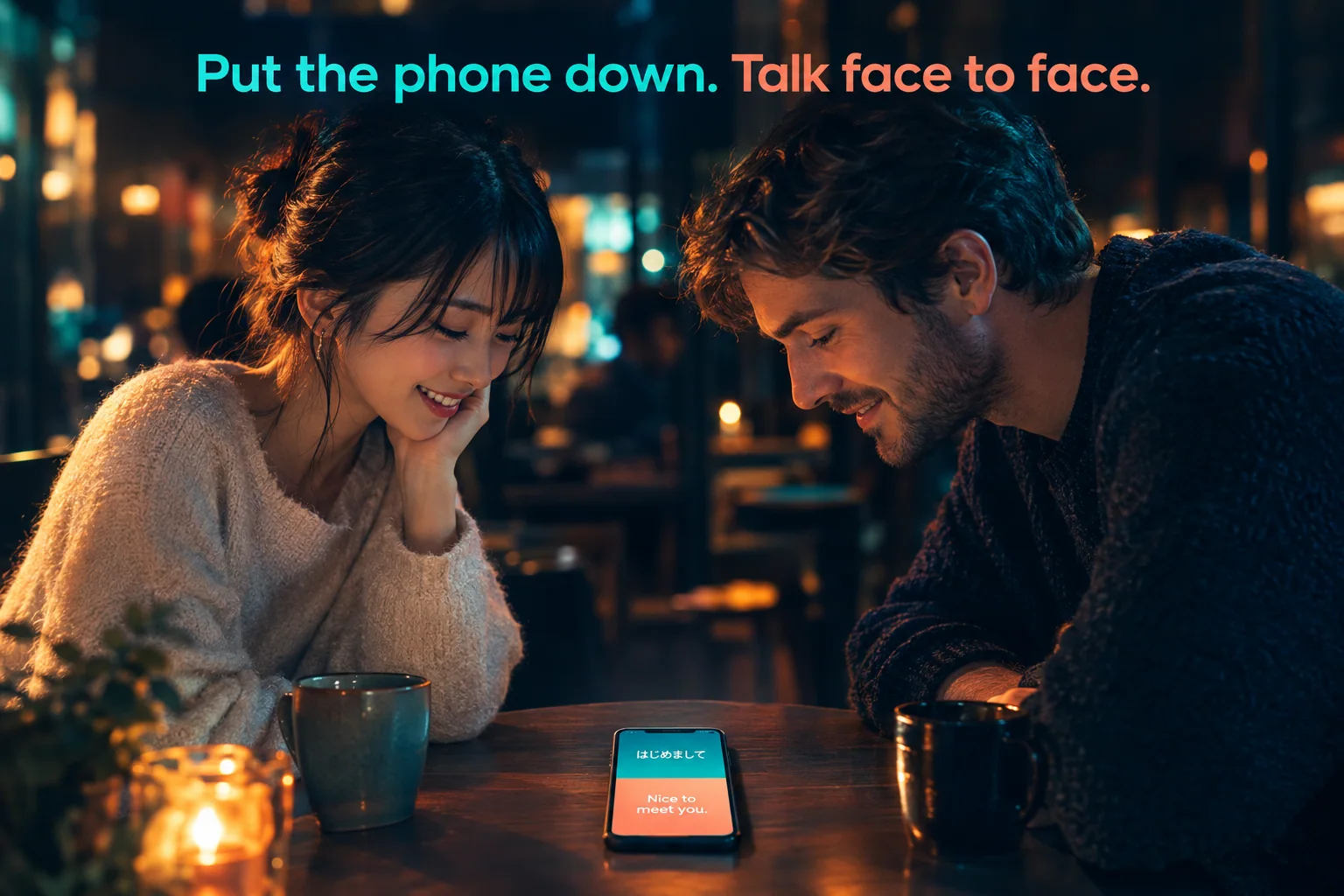 Put the phone down. Talk face to face.
