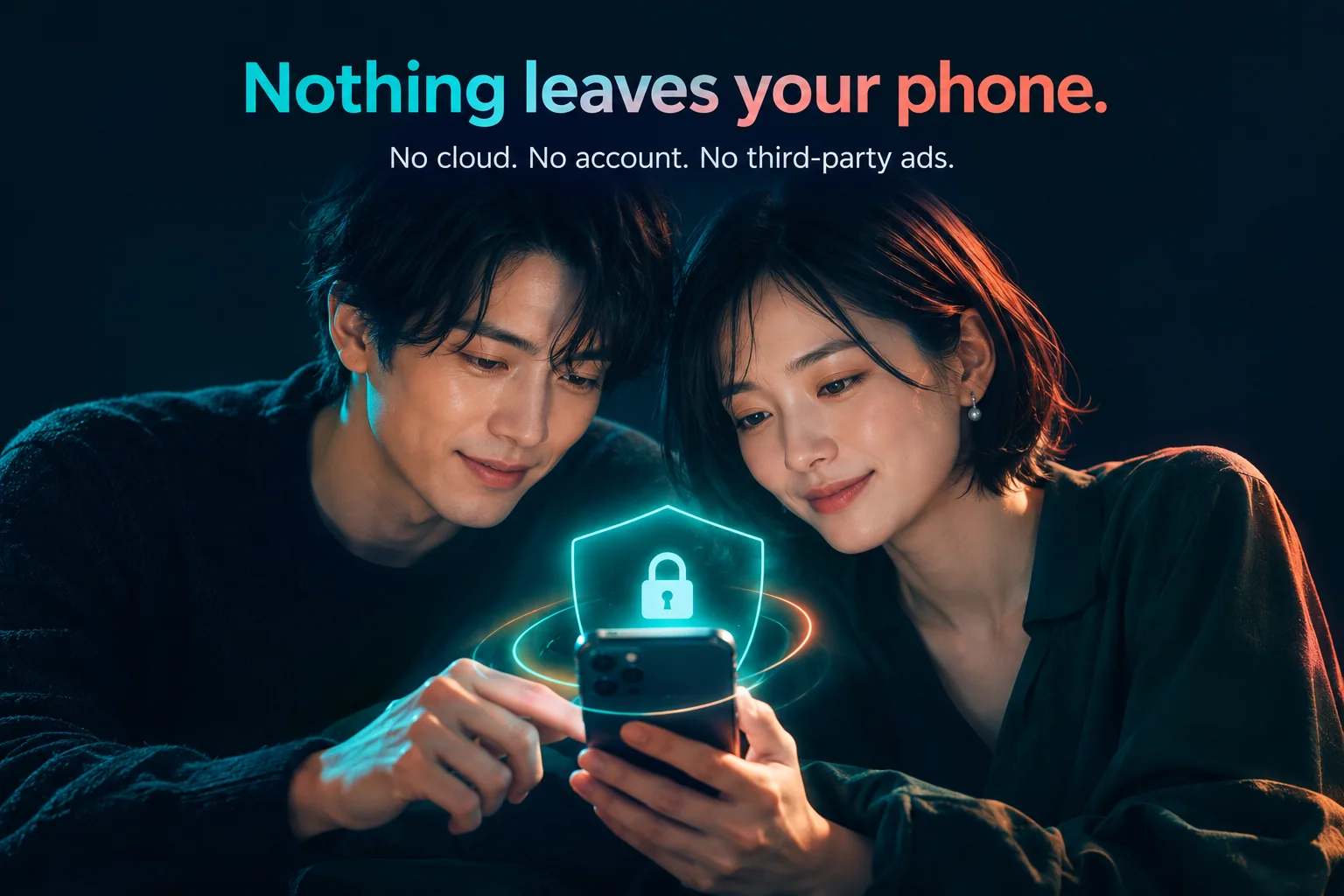 Nothing leaves your phone.