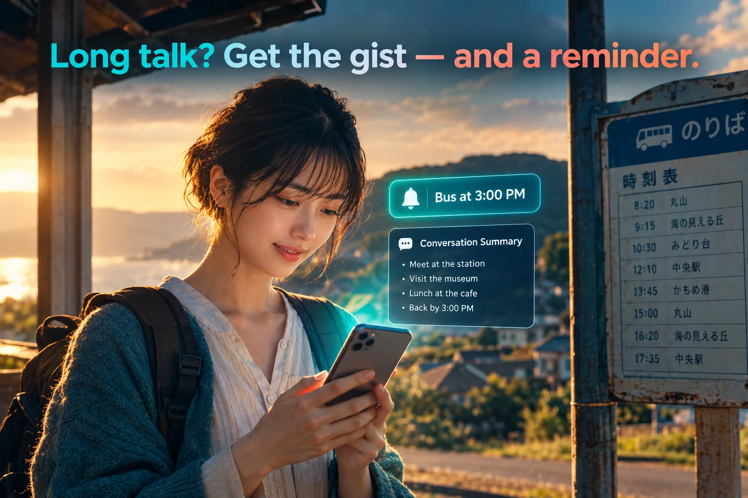 Long talk? Get the gist — and a reminder.